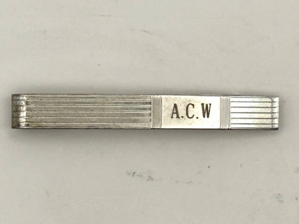 B.A. Ballou Sterling Silver Vintage Tie Bar Clip Late 1950s